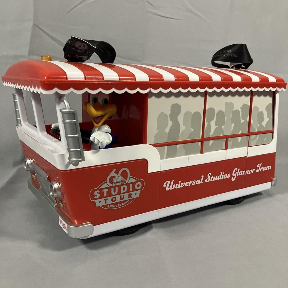 Universal Studios‎ Glamor Tram Popcorn Bucket 60th Anniversary Woody Woodpecker